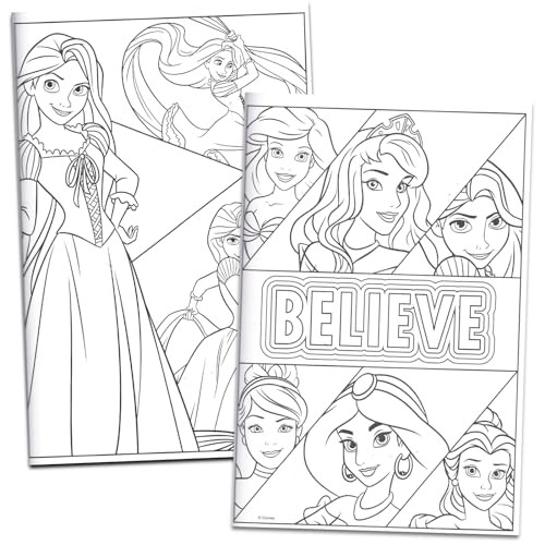 Disney Princess Advanced Coloring Book Set For Teens, Adults - Disney Princess Coloring Activity Book Bundle With Colored Pencils, Bookmark (Adult Relaxation)