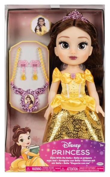 Disney Princess Disney Style With Me 14" Toddler Doll With Child Sized Jewelry -Belle