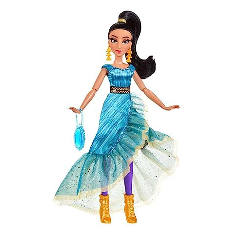 Disney Princess Style Series Jasmine Fashion Doll, Contemporary Style Full-Length Dress, Earrings, Purse, And Shoes, Toy For Girls 6 And Up