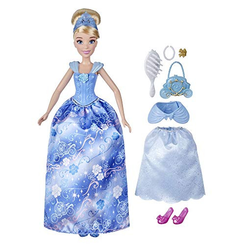 Disney Princess Style Surprise Cinderella Fashion Doll With 10 Fashions And Accessories,  Surprises Toy For Girls 3 Years Old And Up