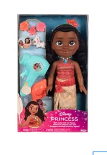 Disney Princess Frozen Get Ready With Me Large Doll And Hair Play Set -Moana