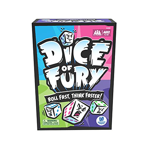 Educational Insights Dice Of Fury - Fast-Paced Board Games For Adults, Teens, And Kids, Dice Games For Family Game Night, 2-4 Player Tabletop Party Game, Kids Ages 7+