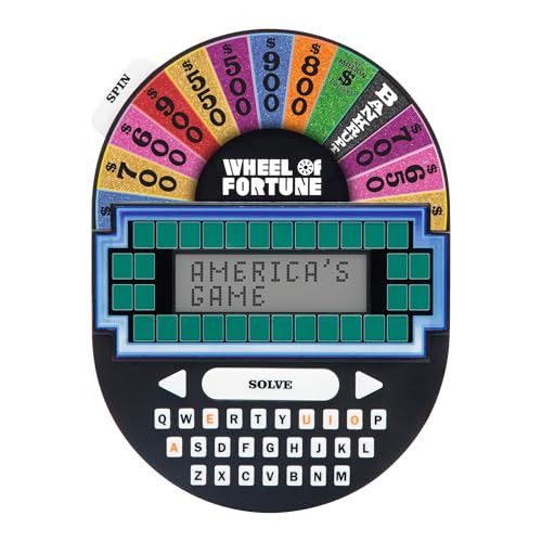 Educational Insights Wheel Of Fortune Game - Handheld Electronic Game, Great For Travel, Classic Retro Party Games For Kids, Teens & Adults, Word Puzzle Challenge & Entertaining , Ages 8+