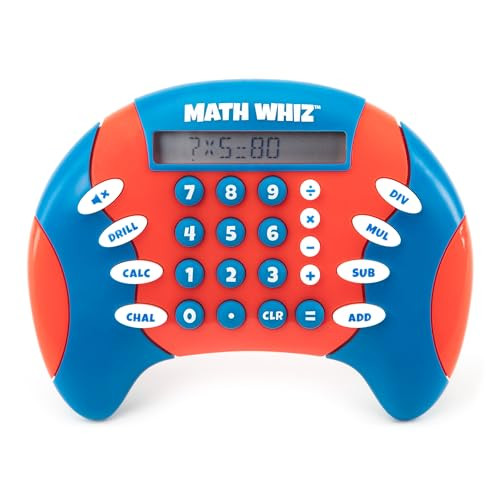 Educational Insights Math Whiz - Electronic Math Games, Addition, Subtraction, Division, And Multiplication Game, Handheld Games For Kids, Interactive Stem Learning Tools For Ages 6+
