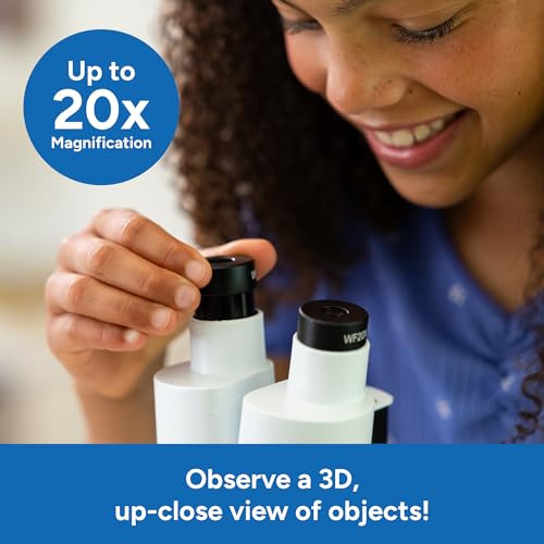 Educational Insights Geosafari Stereoscope - Introductory Stereo Microscope For Kids 8-12, Science Kit For Homeschool And Classroom Stem Experiments, Kids Microscope Kit With Rock Specimens