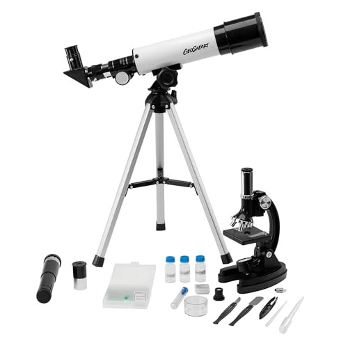 Educational Insights Geosafari Telescope & Microscope Set - Science Kit With Refractor Telescope And Microscope For Kids, Includes Prepared Slides, Discovery Toys, Science s For Kids 8-12