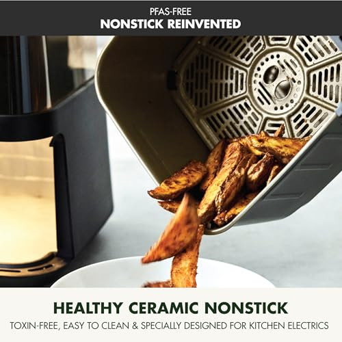 Greenpan Clearview 10Qt Double Air Fryer, 360Ãƒæ’Ã¢‚¬Å¡ÃƒŠã‚° Clear Window, Pfas- Ceramic Nonstick 5Qt Drawers & Trays, Dual Cooking, 12-Presets, Shake Reminder, Keep Warm, Dishwasher Safe Parts