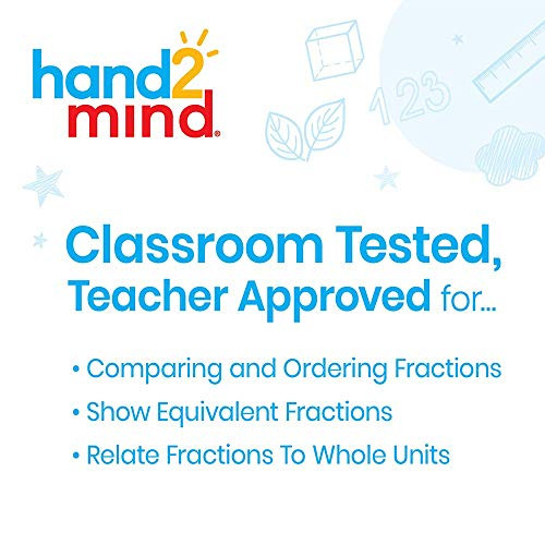 Hand2Mind Plastic Rainbow Fraction Circles, Fraction Manipulatives, Unit Fraction, Rainbow Circle Math Manipulatives, Fraction Games, Montessori Math, Homeschool Supplies (Set Of 51)
