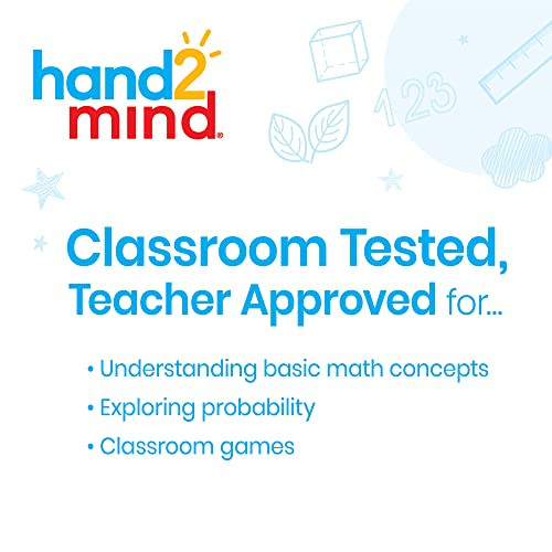 Hand2Mind Manipulite 3 Color Dot Dice, 5/8", Set Of 72