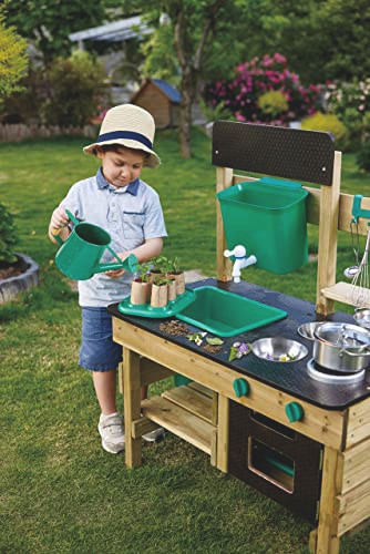Hape Outdoor Kitchen  Mud Kitchen Wooden Toy Playset With Accessories, For Children Ages 3+ Years