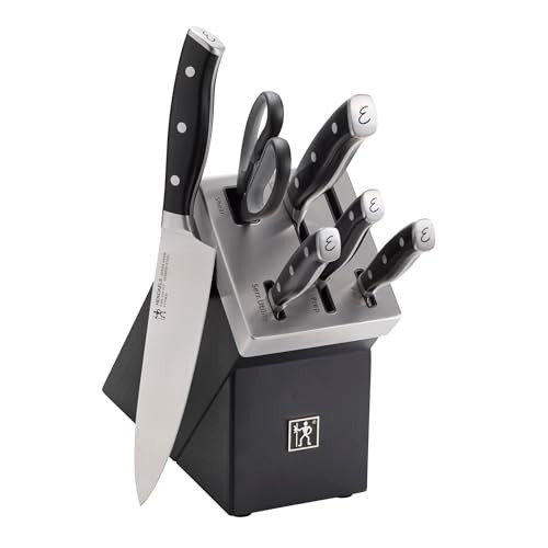 Henckels X Emeril Lagasse The Nola Collection Razor-Sharp German 7-Pc Self-Sharpening Knife Block Set, Made In Company-Owned German Factory With Special Formula Steel Perfected For Almost 300 Years