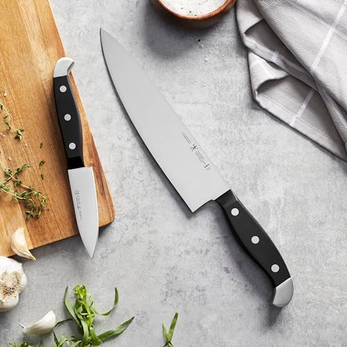 Henckels Statement Razor-Sharp 2-Pc Chef Knife Set, German Engineered Informed By 100+ Years Of Mastery, Black/Stainless Steel