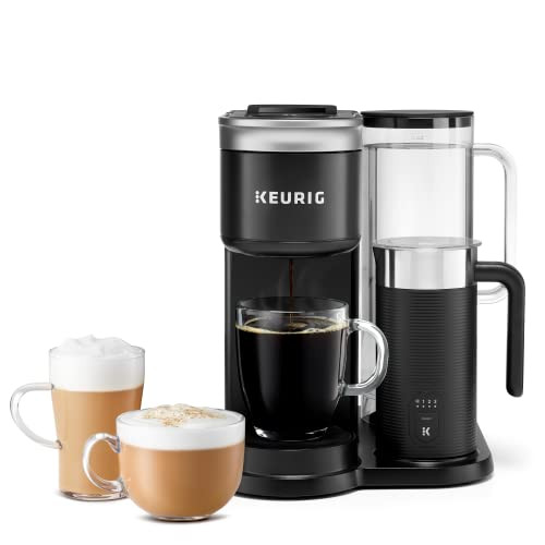 Keurig K-Cafe Smart Single Serve K-Cup Pod Coffee, Black & Brewer Maintenance Kit, Includes Descaling Solution, Water Filter Cartridges & Rinse Pods, 14 Count