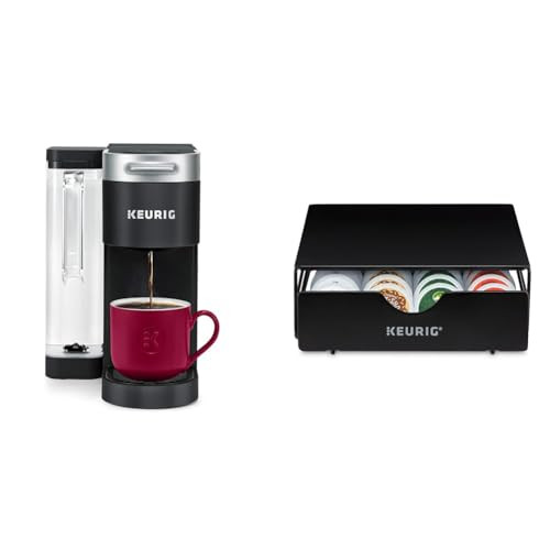 Keurig K-Supreme Single Serve K-Cup Pod Coffee Maker, Multistream Technology, Black & Slim Non-Rolling Storage Drawer, Coffee Pod Storage, Holds Up To 24 K-Cup Pods, Black
