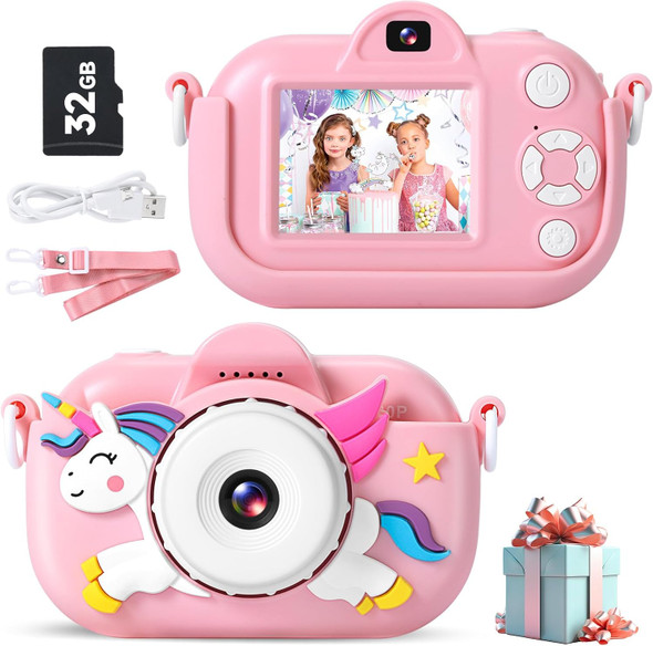 Mavokis Kids Camera Toys For Boys Age 3-8, 1080P Toddler Digital Camera With 32Gb Sd Card, Toddler Toys For Kids, Christmas Birthday s For Boys 3,4,5,6,7,8 Years Old