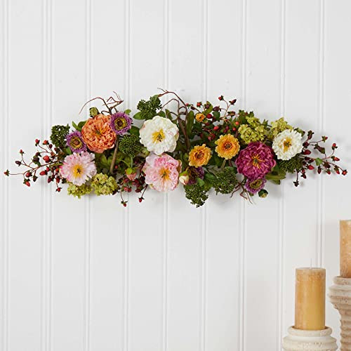 Nearly Natural 4689 Mini Peony Silk Arrangement,Assorted 10 X 10 X 10