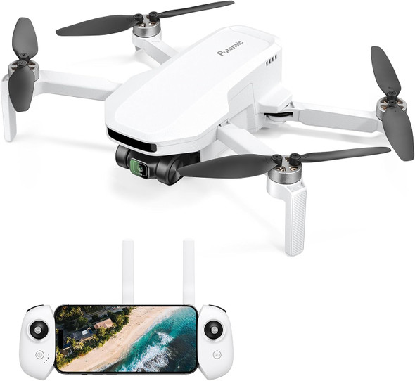 Potensic Atom Lt Gps Drone Under 249G, 40 Mins Long Flight, Eis 2.5K Camera, 4Km Fpv Transmission, Brushless Motor, Precise Auto Return, Surgefly, Entry Level Foldable Drone For Adults Beginner, White