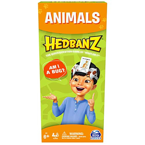 Spin Master Games Hedbanz Picture Guessing Card Game For Kids And Families Ages 6 And Up, Animals
