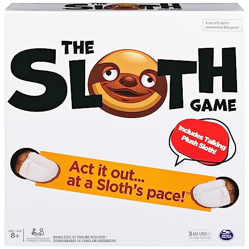 Spin Master Games The Sloth Game, Team Charades And Task Game With Electronic Plush Sloth, For Ages 8 And Up