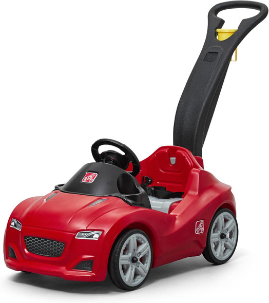 Step2 Whisper Ride Cruiser Kids Push Car, Ride On Toy, Stroller Substitute, Includes Seat Belt & Horn, Made Of Durable Plastic, Max Weight 50 Lbs., For Toddlers 1.5-4 Years Old, Blue