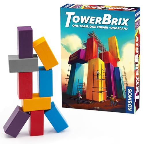 Thames & Kosmos Towerbrix - Cooperative Building Game  Quick Family Game   Objective  Ages 10 & Up  Kosmos