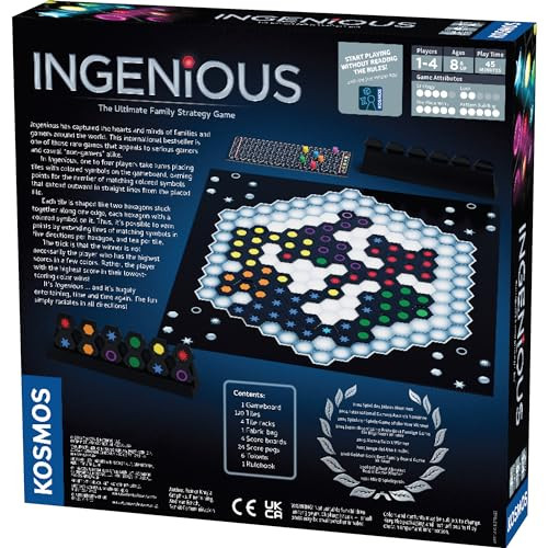 Thames & Kosmos Ingenious  Ultimate Family Strategy Game  1 Ãƒæ’Ã‚¢Ãƒ¢Ã¢‚¬Å¡Ã‚¬Ãƒ¢Ã¢Š¬Ã…Œ 4 Players  Spiel Des Jahres-Nominated  Fun Abstract Tile Laying  Winner Golden Geek Award, Red, Standard (696116)