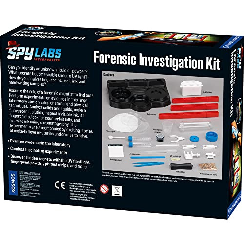 Thames & Kosmos Spy Labs Inc: Forensic Investigation Kit By Thames & Kosmos  Includes Large Lab Setup To Collect & Analyze Evidence & Clues  Explore The Science Of Detective Work  For Young Investigators