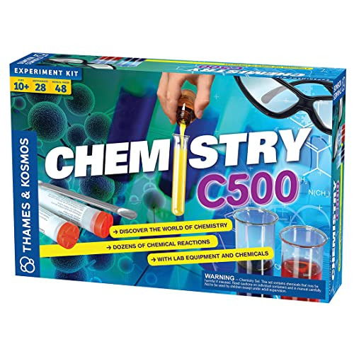 Thames & Kosmos Chemistry Chem C500 Science Kit With 28 Guided Experiments 48 Page Science Guide Parentsãƒæ’Ã‚¢Ãƒ¢Ã¢‚¬Å¡Ã‚¬Ãƒ¢Ã¢‚¬Å¾Ã‚¢ Choice Silver Award Winner, 13.1" L X 2.6" W X 8.9" H