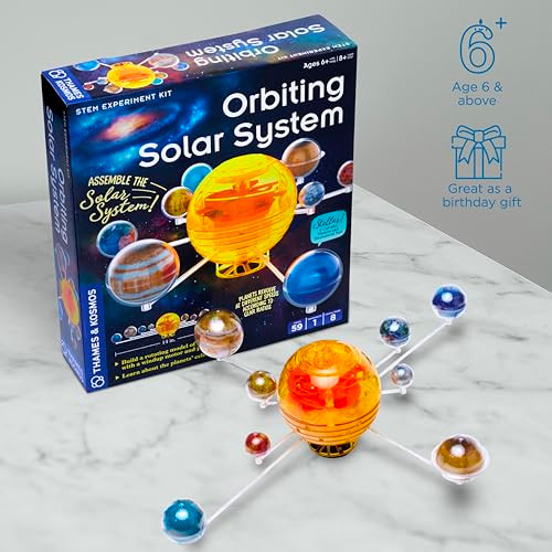Thames & Kosmos Orbiting Solar System Stem Kit  Build A Rotating Solar System Model  Planets Revolve Using A Windup Motor  Explore Gear Ratios  Science Fairs  Difficulty Level: Intermediate Small