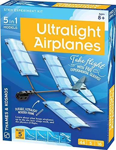Thames & Kosmos Ultralight Airplanes Stem Experiment Kit  Build 5 Gliders  Learn How Airplanes Work  For Ages 8+  Design Your Own Glider  Learn Physics And Aerodynamics