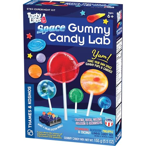 Thames & Kosmos Space Gummy Candy Lab  Tasty Labs Stem Experiment Kit, Make Space-Themed Gummy Pops & Candies, Explore Chemistry In Cooking, Safe To Eat, Made In Usa, Food Ingredients Included