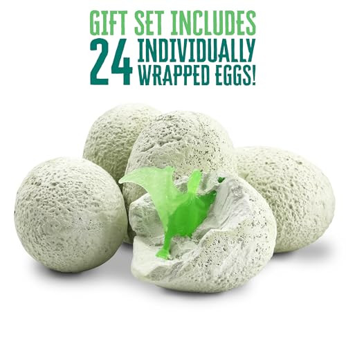 Thames & Kosmos I Dig It Glow-In-The-Dark Dinosaur Egg Excavation  Set  24 Excavation Kits W/Dino Figures  Party Favors, Stocking Stuffers, Easter Baskets  Collect 8 Unique Glowing Dinos