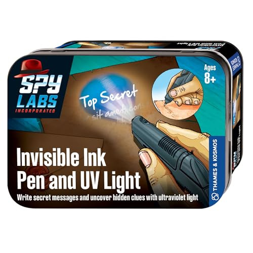 Thames & Kosmos Spy Labs Inc: Invisible Ink Pen And Uv Light By Thames & Kosmos  Exchange Top Secret Info Securely  Essential Tools And Tricks Of The Trade From The Detective Gear Experts For Young Investigators