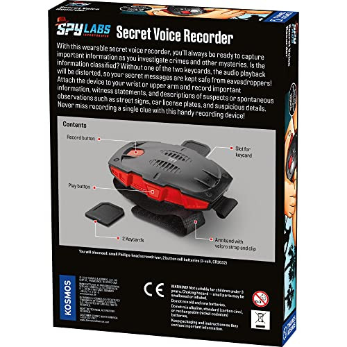 Thames & Kosmos Spy Labs Inc: Digital Voice Recorder Toy By Thames & Kosmos  Wearable Audio Recorder  Essential Gadget From The Detective Gear Experts For Kid Investigators