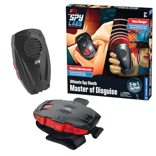 Thames & Kosmos Spy Labs Inc: Ultimate Spy Sleuth Master Of Disguise 2-In-1 Toy Spy Pack, Secret Voice Recorder & Voice Changer Toys For Ages 8+  Essential Pretend Play Gear For Young Investigators