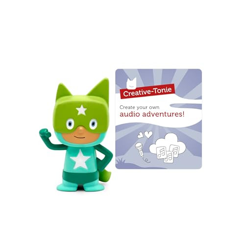 Tonies Superhero Creative Toy Figurine - Record And Upload Up To 90 Minutes Of Your Own Stories And Songs - Turquoise/Green