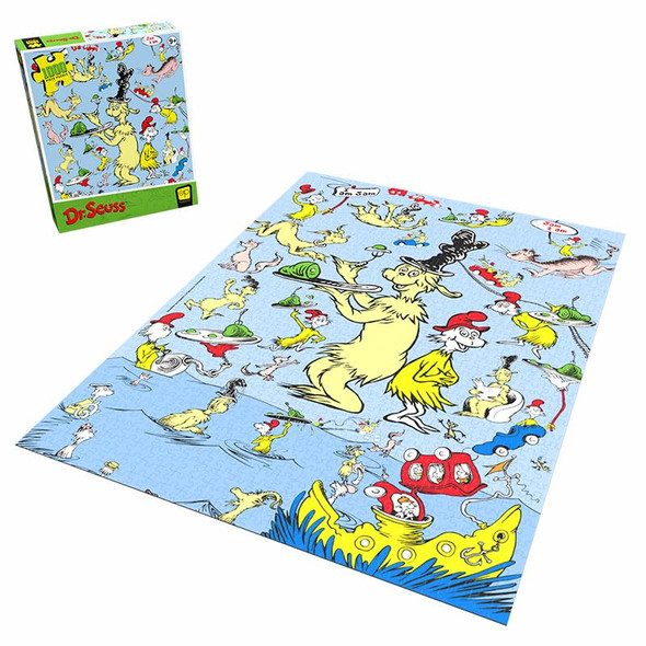 Usaopoly Dr. Seuss Green Eggs And Ham 1,000 Piece Jigsaw Puzzle, Collectible 19" X 27" Artwork Celebrating Classic Children'S Book, Fun  For Family & Fans, Officially Licensed Dr. Seuss Merchandise