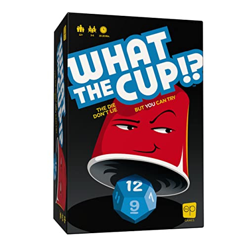 Usaopoly What The Cup  Social Bluffing Dice Game  Featuring Handheld Dice Cups & D12 Dice  Spy, Swap, Steal The Winning Cup  3-6 Players, Ages 12+