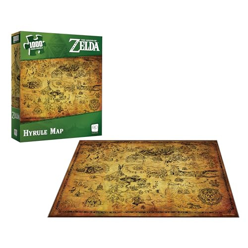 Usaopoly The Legend Of Zelda Hyrule Map 1,000 Piece Jigsaw Puzzle  Collectible Puzzle Featuring Stylized Hyrule Map From The Legend Of Zelda Video Games  Officially Licensed Nintendo Merchandise