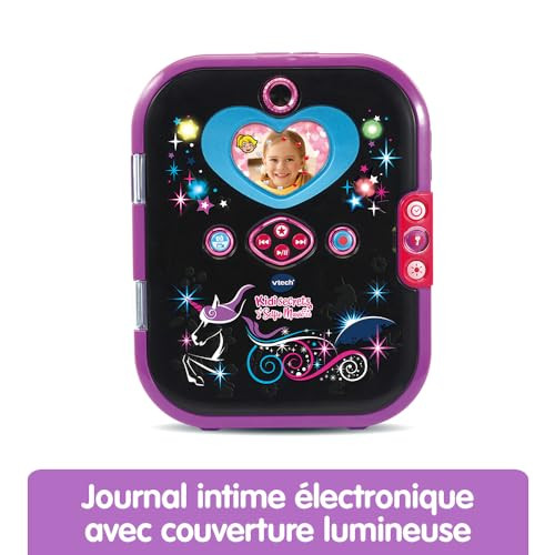 Vtech - Kidisecrets Selfie Music 2.0 Black, 8-In-1 Diary, With Face Recognition, Camera, Electronic Toy Sounds And Lights,  For Children From 6 To 12 Years Old