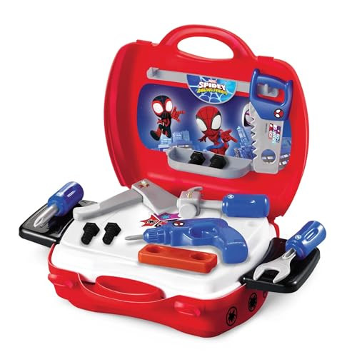 World Tech Toys Spidey And His Amazing Friends Handyman Suitcase Playset (20 Pieces)