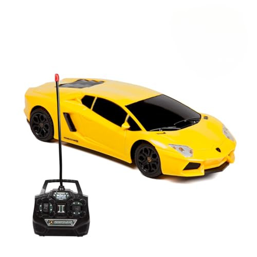 World Tech Toys 1:24 Lamborghini Aventador Rc Car (One Random Color Per Transaction. Colors Yellow, Black Or Orange.)