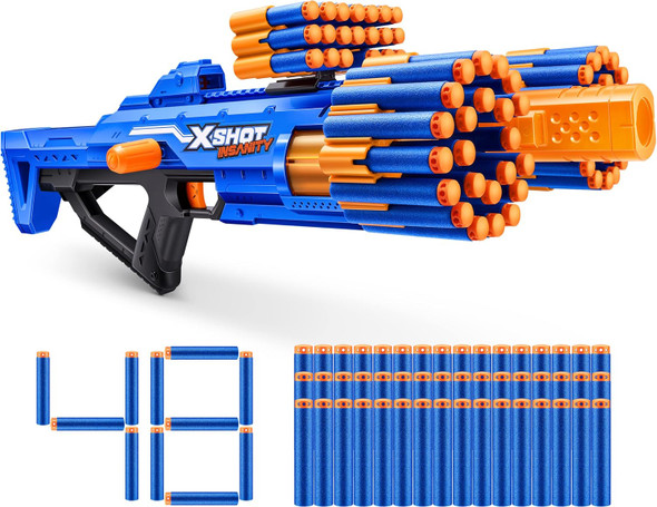 Xshot Insanity Bezerko By Zuru - 48 Dart Outdoor Toy With Air Pocket Technology And Storage For Boys, Girls, Teens And Adults