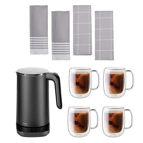 Zwilling Enfinigy Electric Kettle Pro Mug & Tea Towel 9-Pc Set - Black