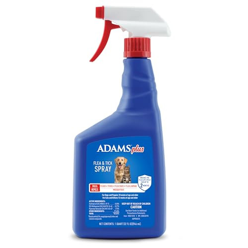 Adams Plus Flea & Tick Dog And Cat Spray Kills Fleas Ticks And Mosquitoes 32 Fl Oz