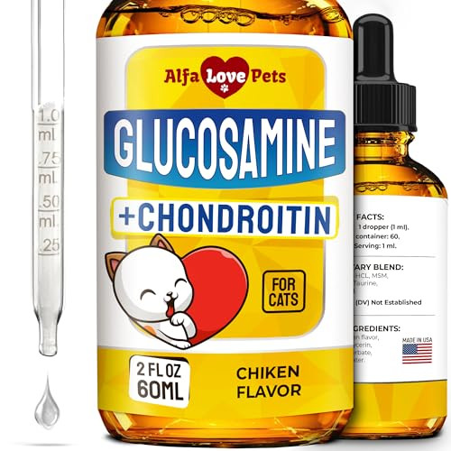 Alfa Love Pets Cat Joint Supplement For All Breeds Ãƒ¢Ã‚Š¬Ã‚‚¬Å’ Glucosamine For Cats And Kittens Ãƒ¢Ã‚Š¬Ã‚‚¬Å’ Glucosamine Chondroitin Msm For Hip & Joint Care Ãƒ¢Ã‚Š¬Ã‚‚¬Å’ Natural Ingredients With Chicken Flavor Ãƒ¢Ã‚Š¬Ã‚‚¬Å’ 2 Oz