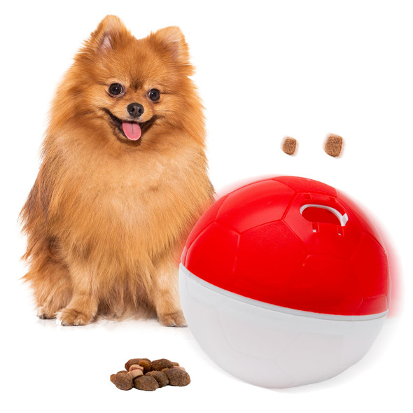Amicus - Crazy Ball Treat Dispenser - Pets Treat Ball - Interactive Treat Dispensing Petstoy - Pets Enrichment Toys - Pets Toys To Keep Them Busy - Slow Feeder - 300G/10.5 Oz - White/Blue