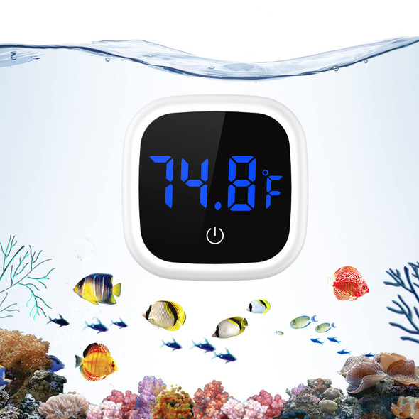Ankilo D Aquarium Thermometer Digital Fish Tank Thermometer Large Led Hd Display Ãƒšã‚±0.1Ãƒšã‚°F Fahrenheit Tank Temperature Measurement For Fish Axolotl (Black)