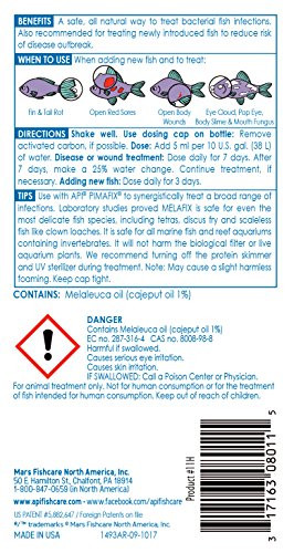 Api Melafix Freshwater Fish Bacterial Infection Remedy 8-Ounce Bottle
