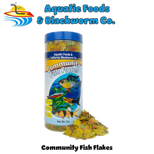 Aquatic Foods Inc. Community & Tropical Fish Flakes For Angel Fish Guppies Live Bearers Loaches Gouramis Catfish Cichlids 12-Type Pellet Mix & 4-Type Wafer Mix Included...1.30Oz Canister